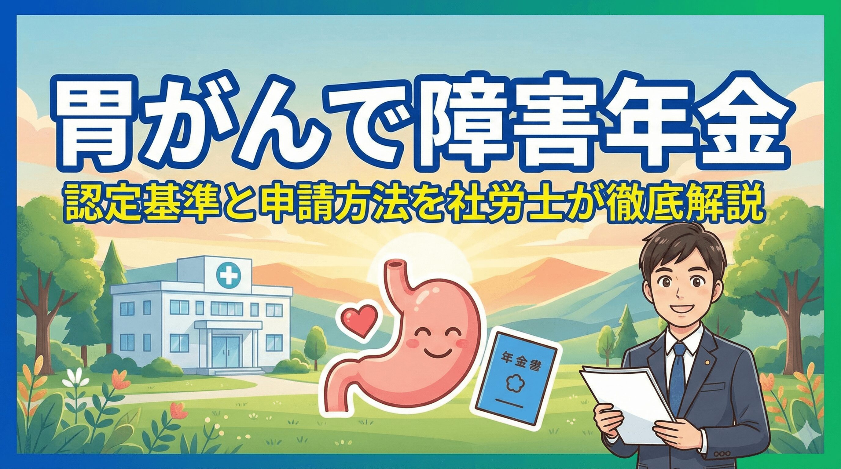 胃がんで障害年金｜認定基準と申請方法を社労士が解説