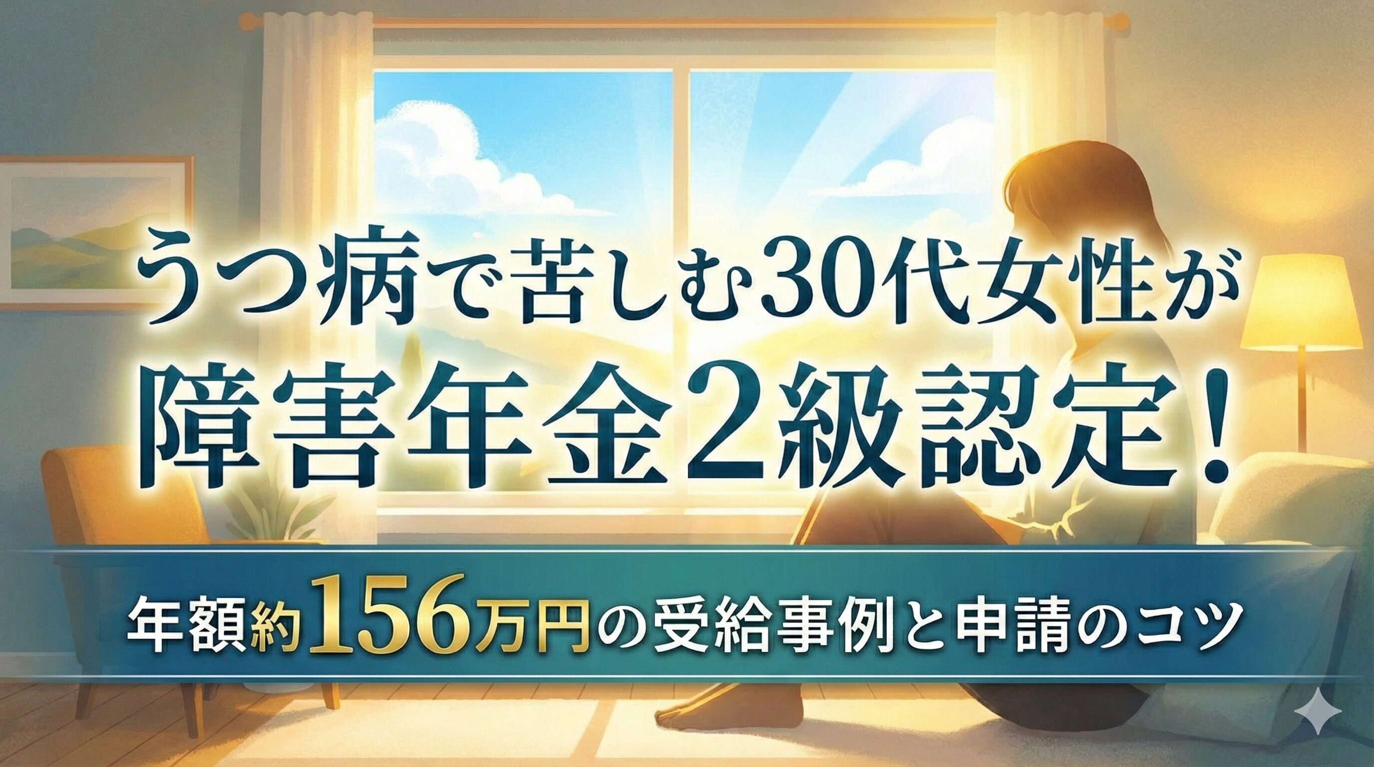 うつ病で苦しむ30代女性が障害年金2級認定！年額約156万円の受給事例と申請のコツ