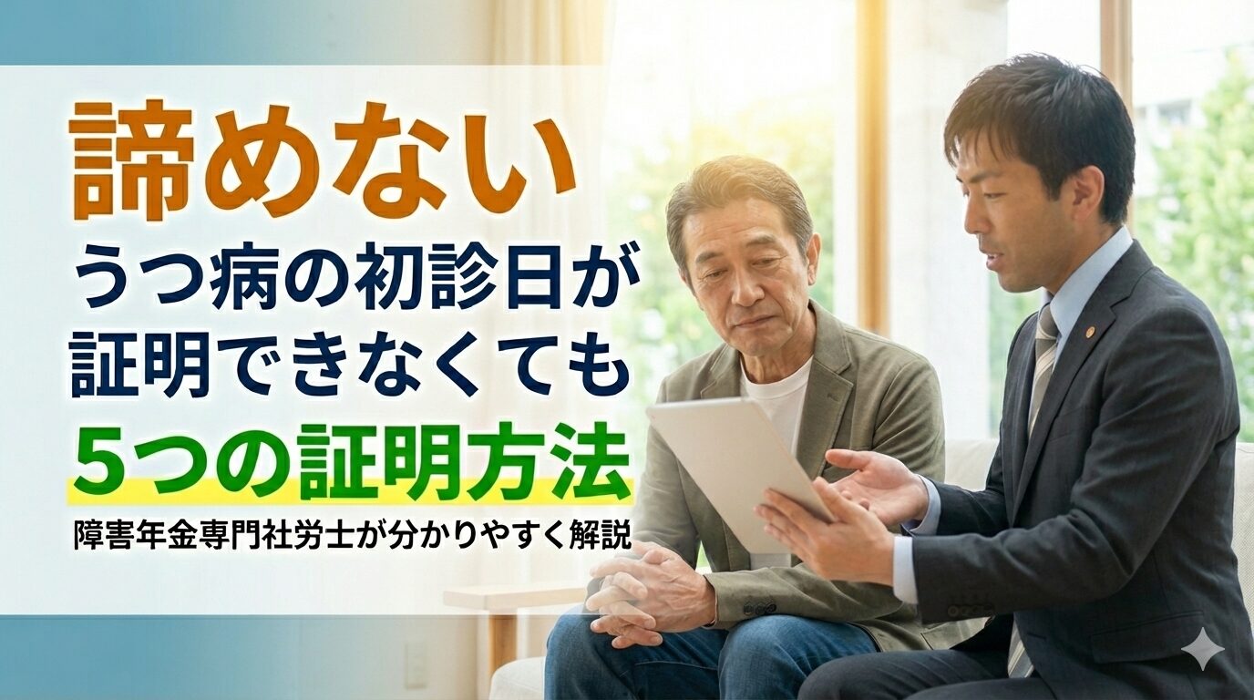 うつ病の初診日が証明できなくても諦めない|5つの証明方法