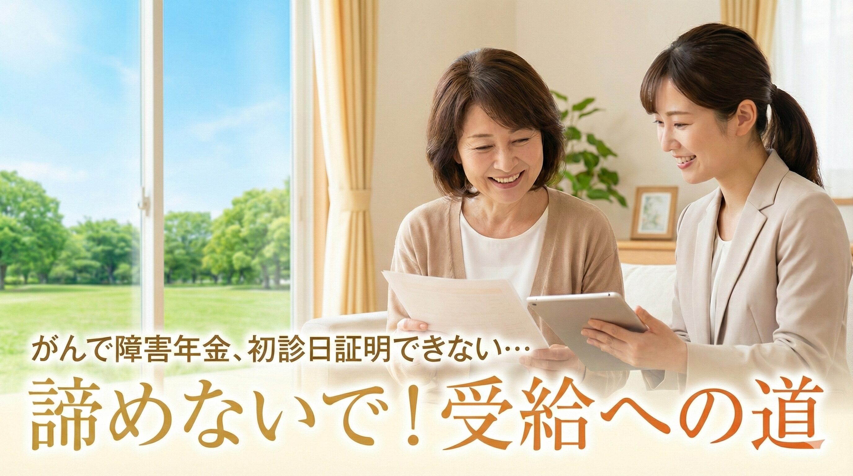 がんで障害年金、初診日証明できない…諦めないで！受給への道