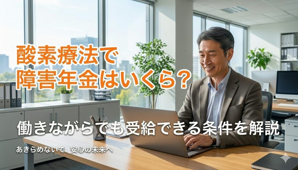 酸素療法で障害年金はいくら？働きながらでも受給できる条件を解説