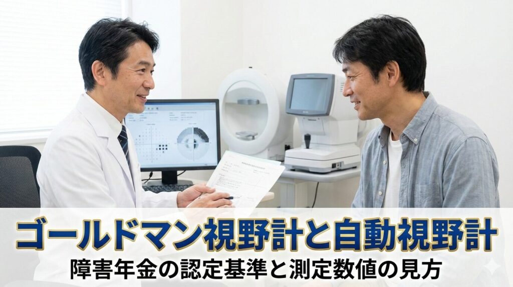 ゴールドマン視野計と自動視野計｜障害年金の認定基準と測定数値の見方