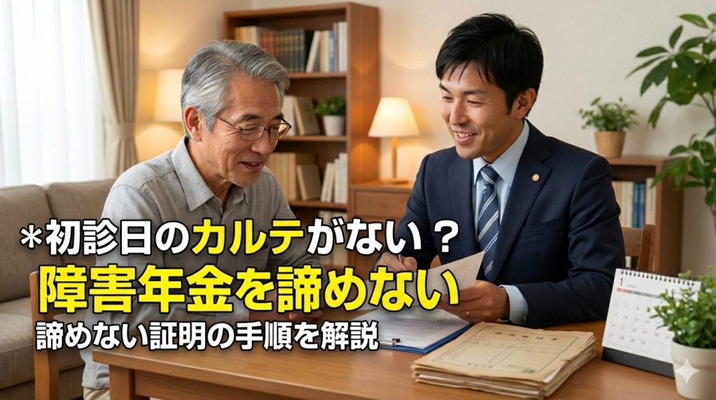 初診日のカルテがない障害年金を諦めない証明の手順を解説