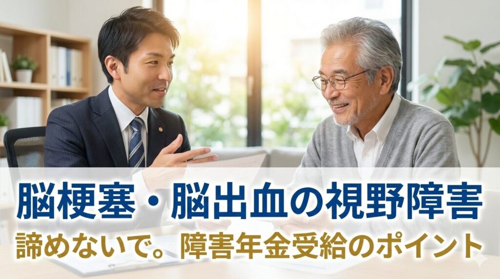 脳梗塞・脳出血の視野障害｜諦めないで。障害年金受給のポイント