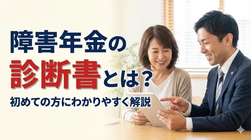 障害年金の診断書とは？初めての方にわかりやすく解説