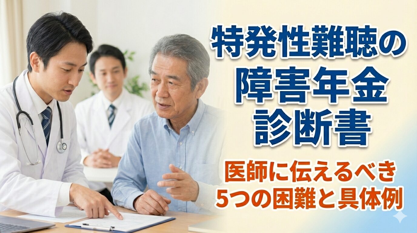 特発性難聴の診断書｜医師に伝えるべき5つの困難と具体例