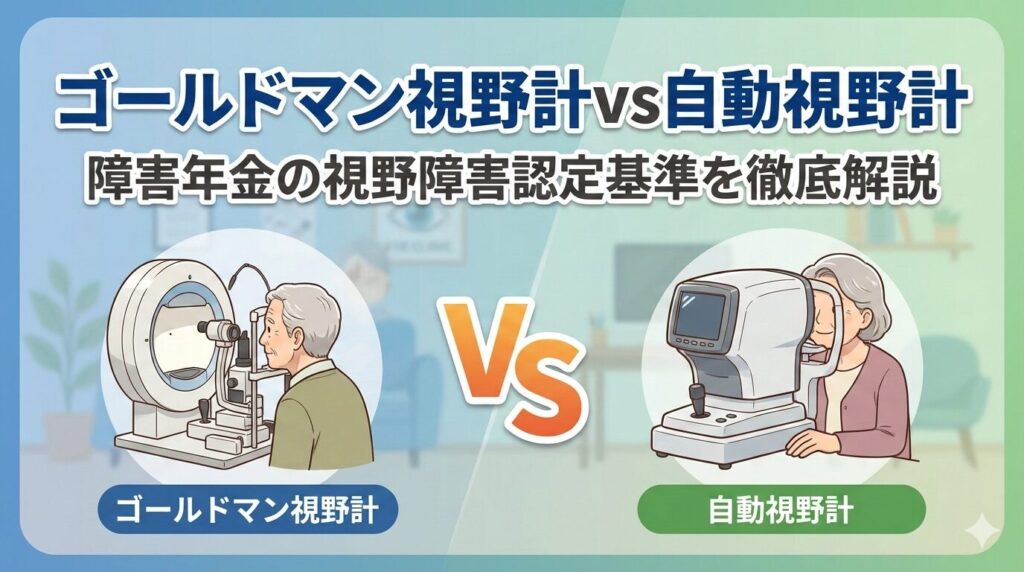 ゴールドマン視野計vs自動視野計｜障害年金の視野障害認定基準を徹底解説