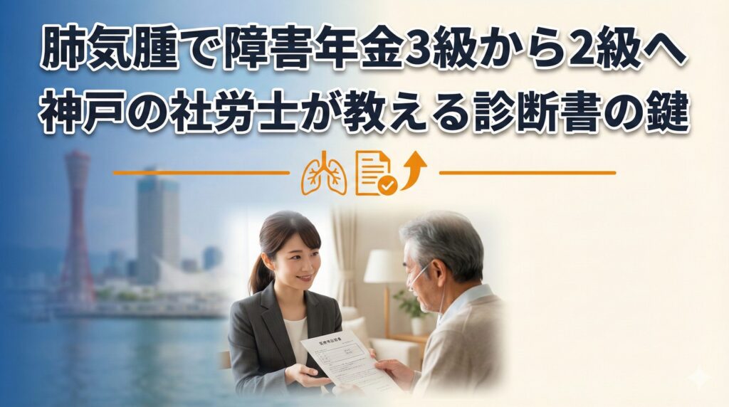 肺気腫で障害年金3級から2級へ｜神戸の社労士が教える診断書の鍵