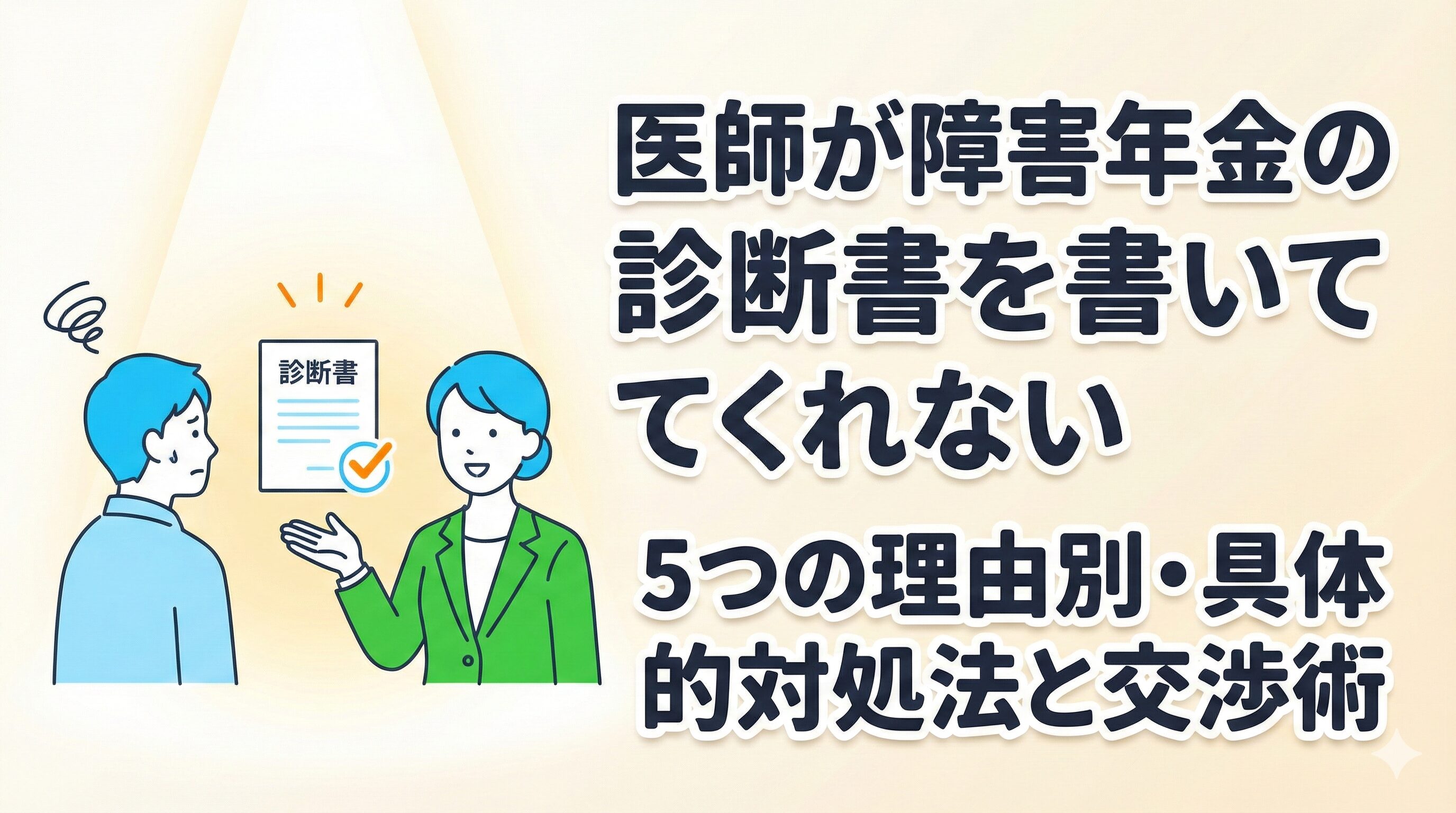 医師が障害年金の診断書を書いてくれない|5つの理由別・具体的対処法と交渉術