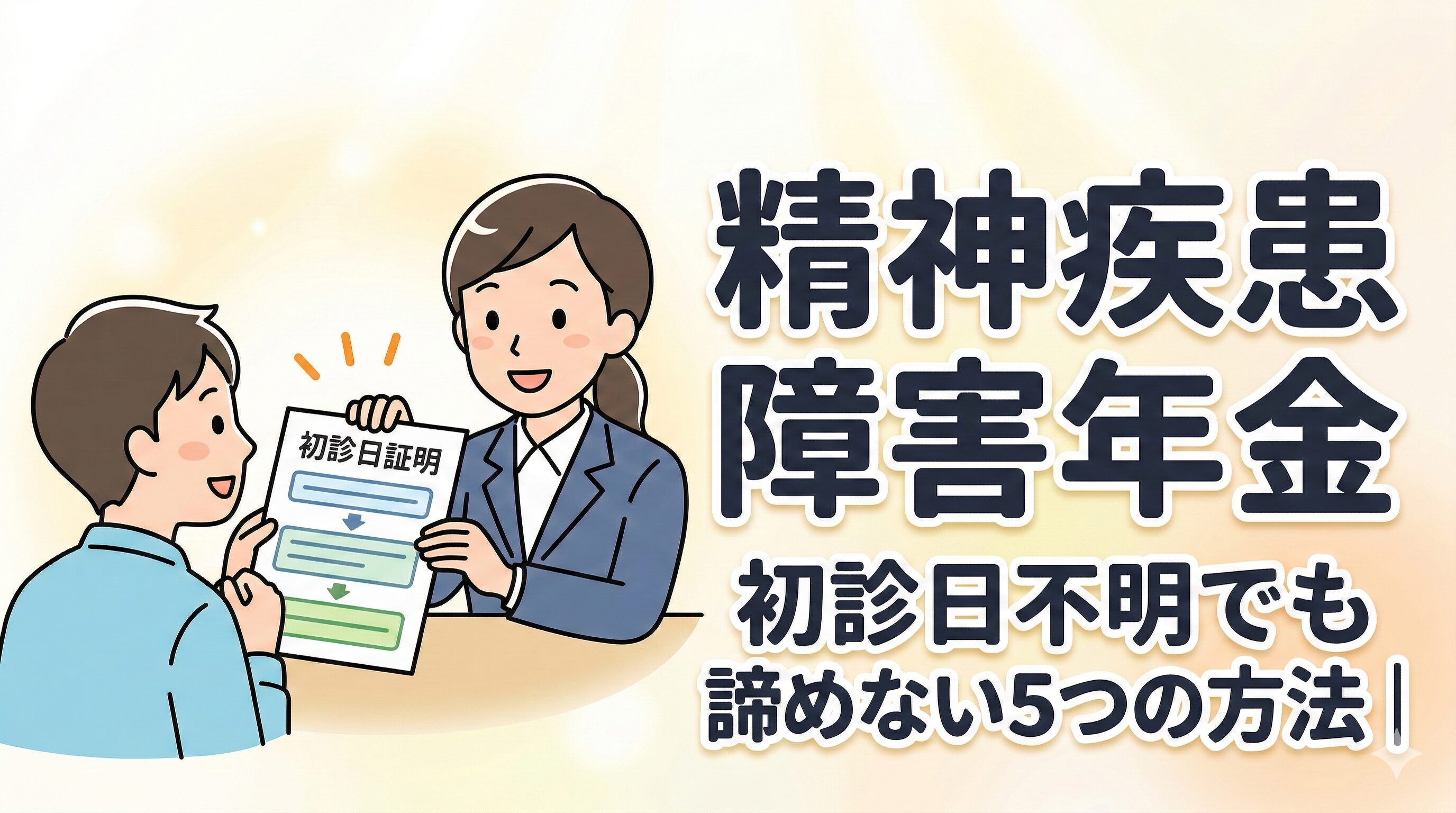 精神疾患 障害年金｜初診日不明でも諦めない5つの方法