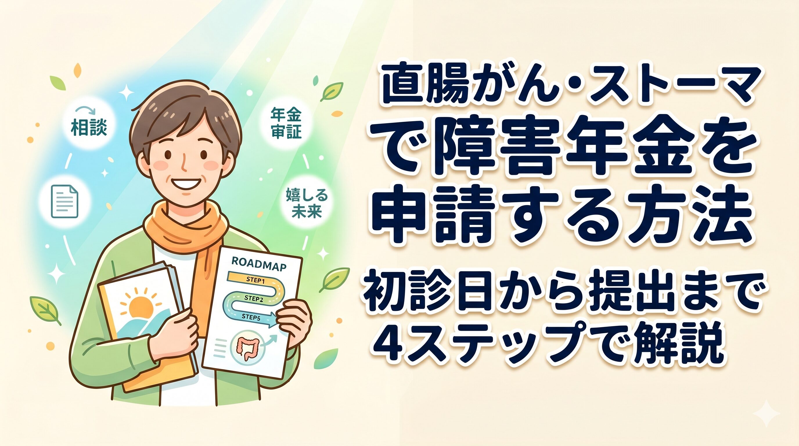 直腸がん・ストーマで障害年金を申請する方法｜初診日から提出まで4ステップで解説【神戸の専門家】