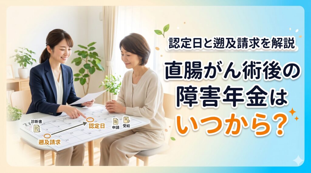 直腸がん術後の障害年金はいつから？認定日と遡及請求を解説
