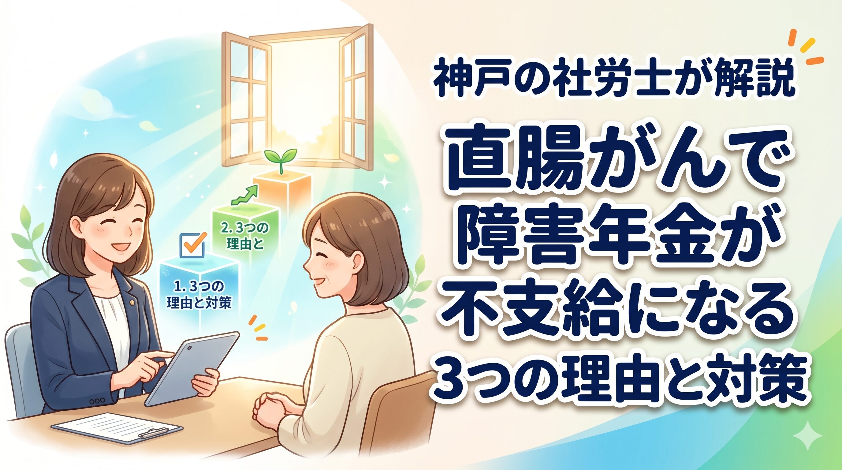 直腸がんで障害年金が不支給になる3つの理由と対策｜神戸の社労士が解説
