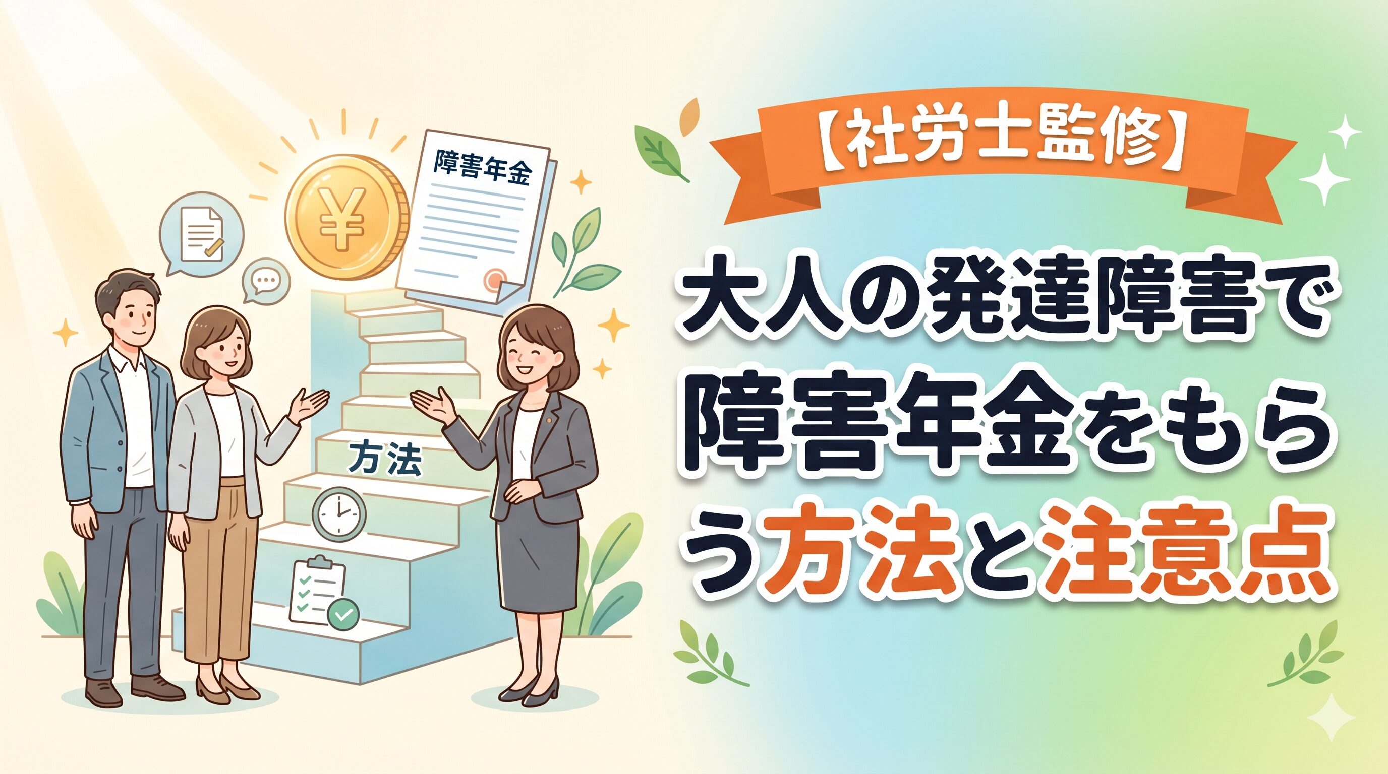 大人の発達障害で障害年金をもらう方法と注意点【社労士監修】