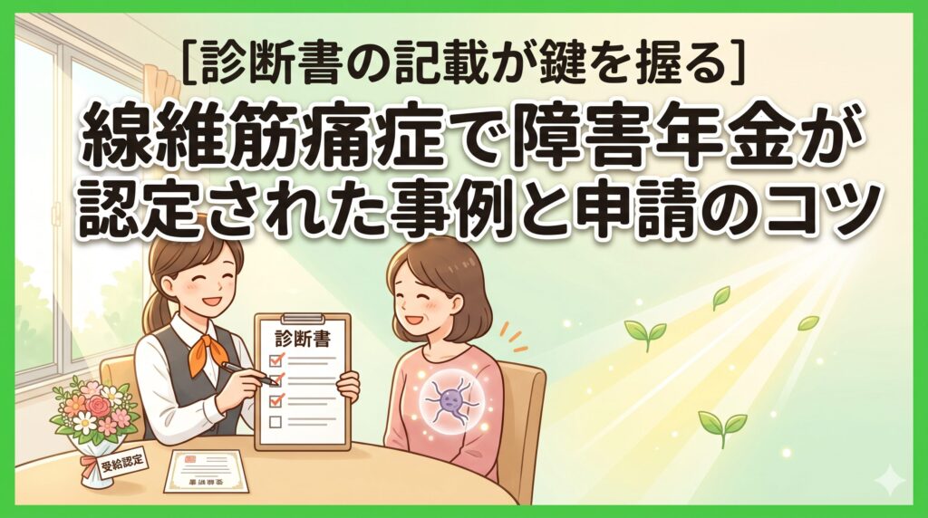 線維筋痛症で障害年金が認定された事例と申請のコツ｜診断書の記載が鍵を握る